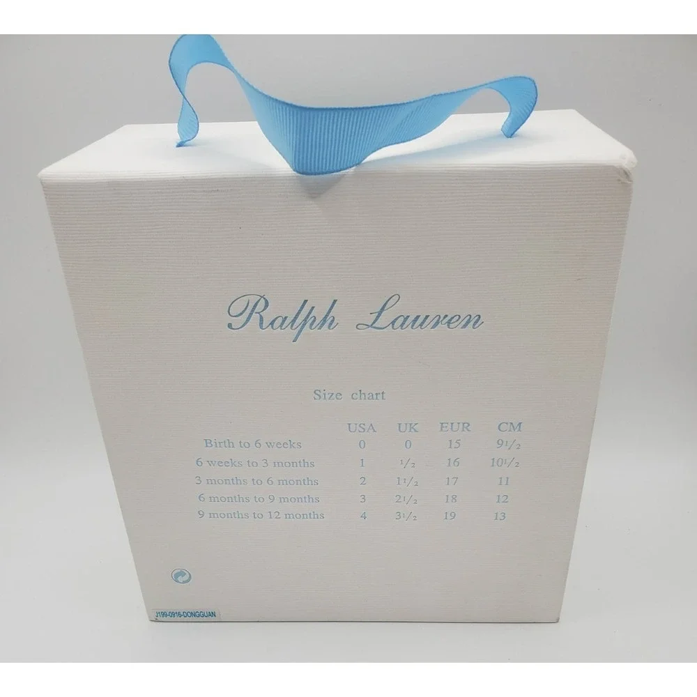 Ralph Lauren Baby Shoes Size 2 Navy Canvas‎ Vaughn 25804 New